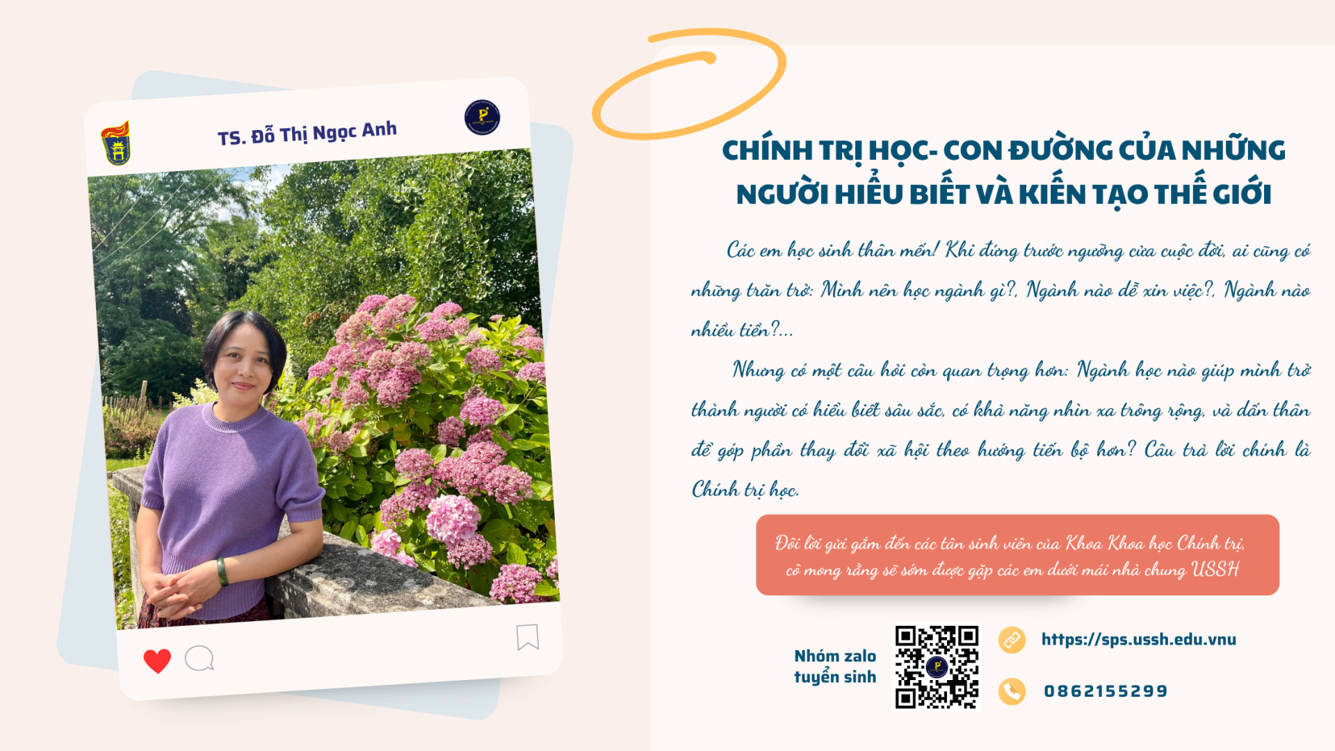 CHÍNH TRỊ HỌC- CON ĐƯỜNG CỦA NHỮNG NGƯỜI HIỂU BIẾT VÀ KIẾN TẠO THẾ GIỚI